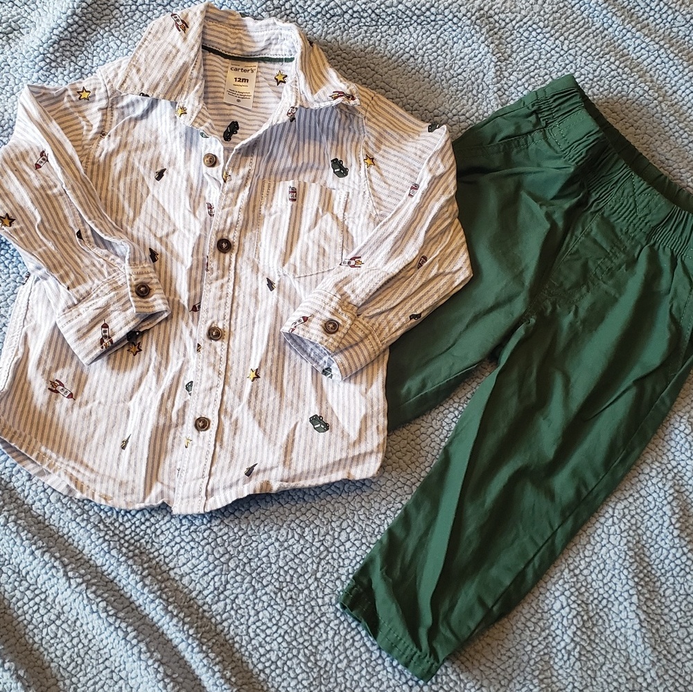 Carter's 12 month button down set